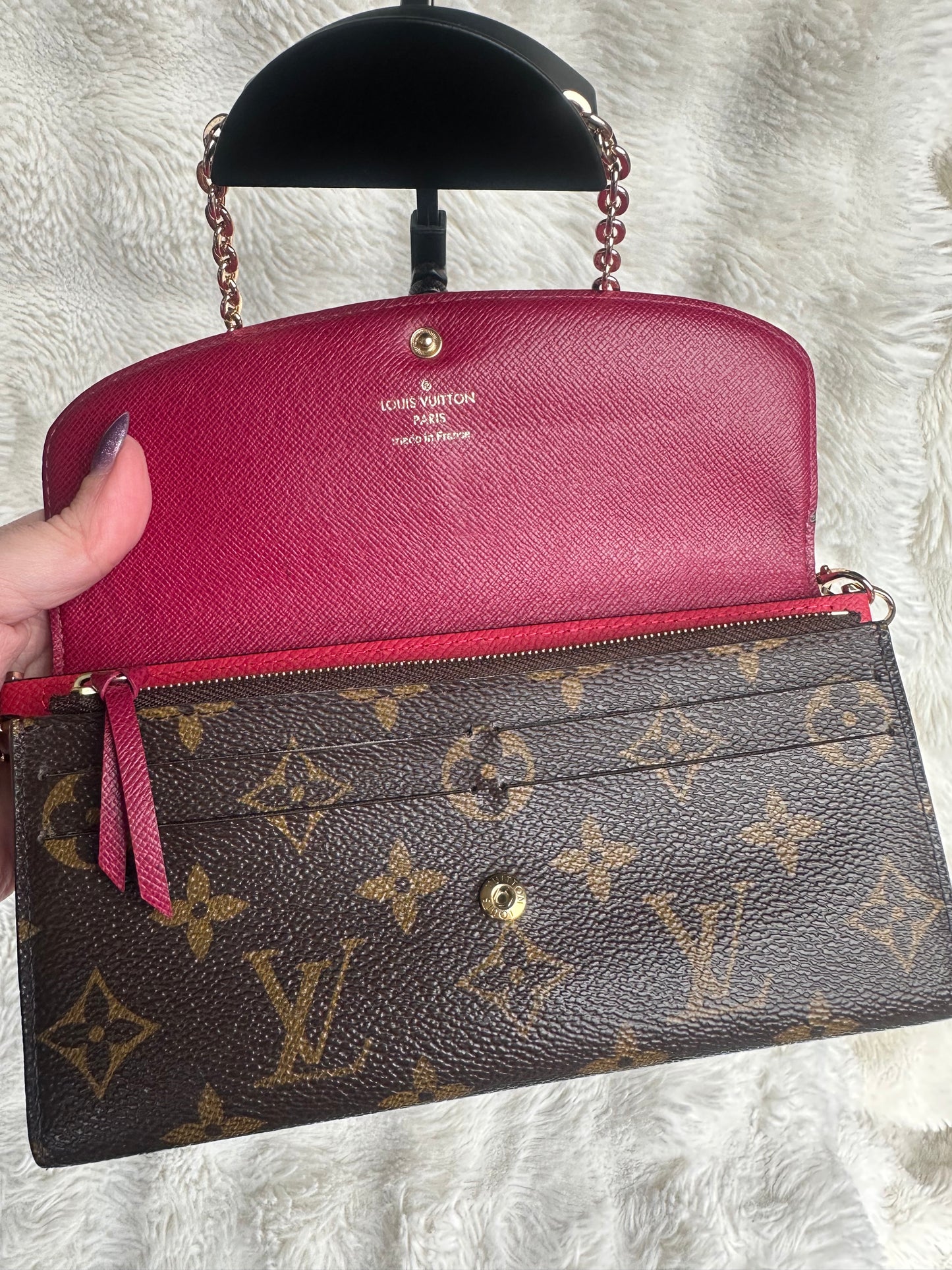 Louis Vuitton wallet on chain shoulder bag
