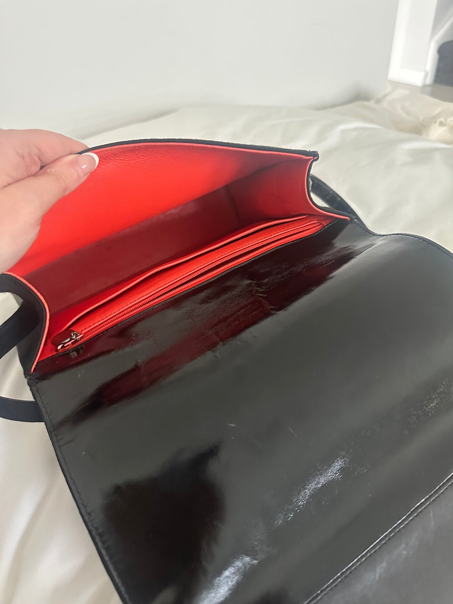 Chanel black patent bag