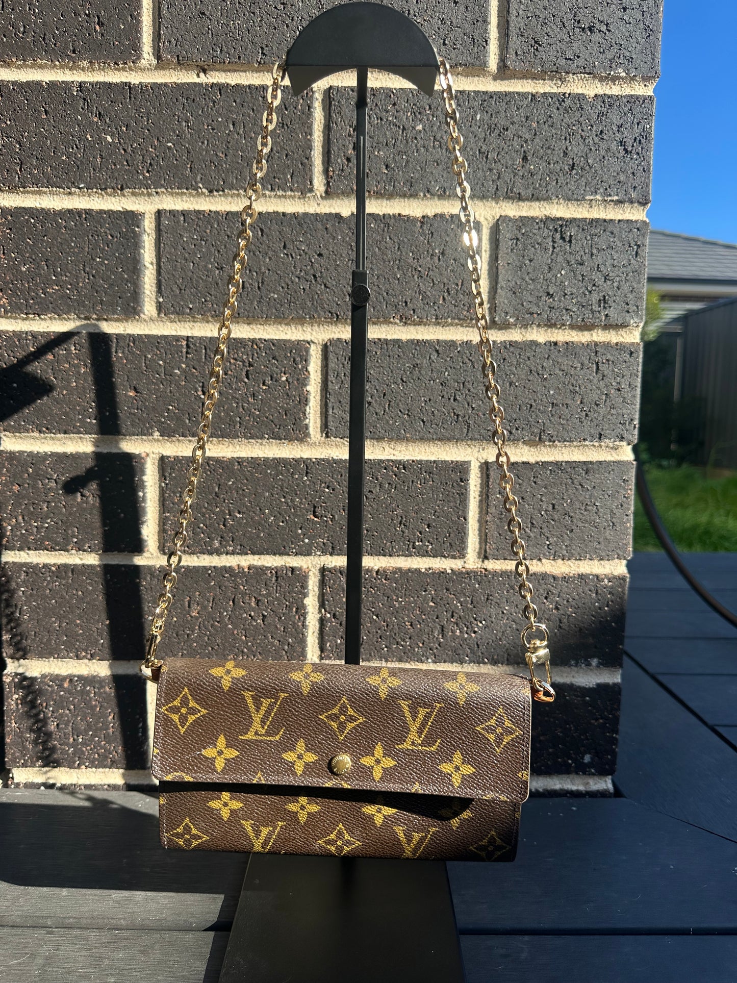 Louis Vuitton wallet on chain shoulder bag