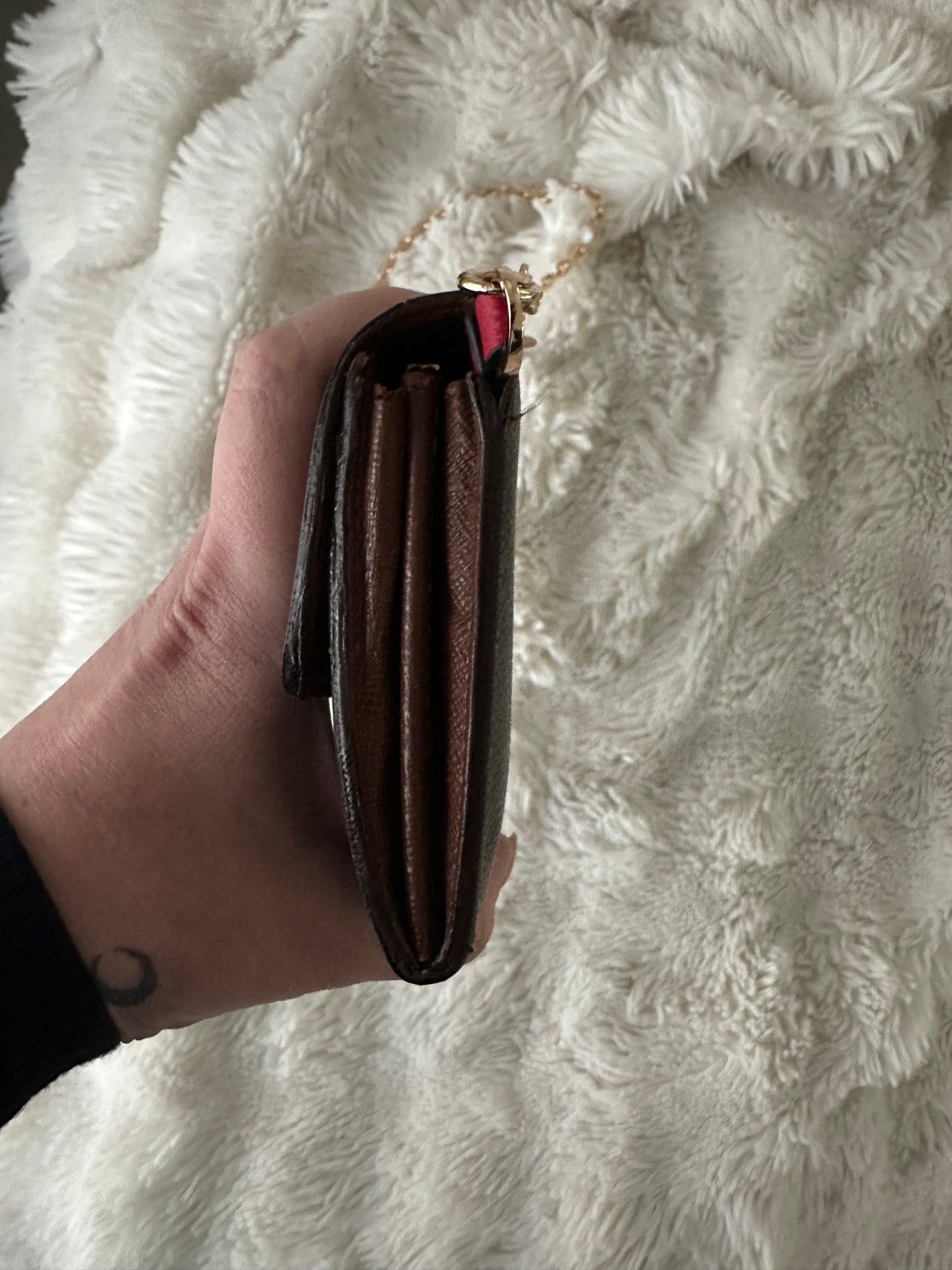 Louis Vuitton wallet on chain bag