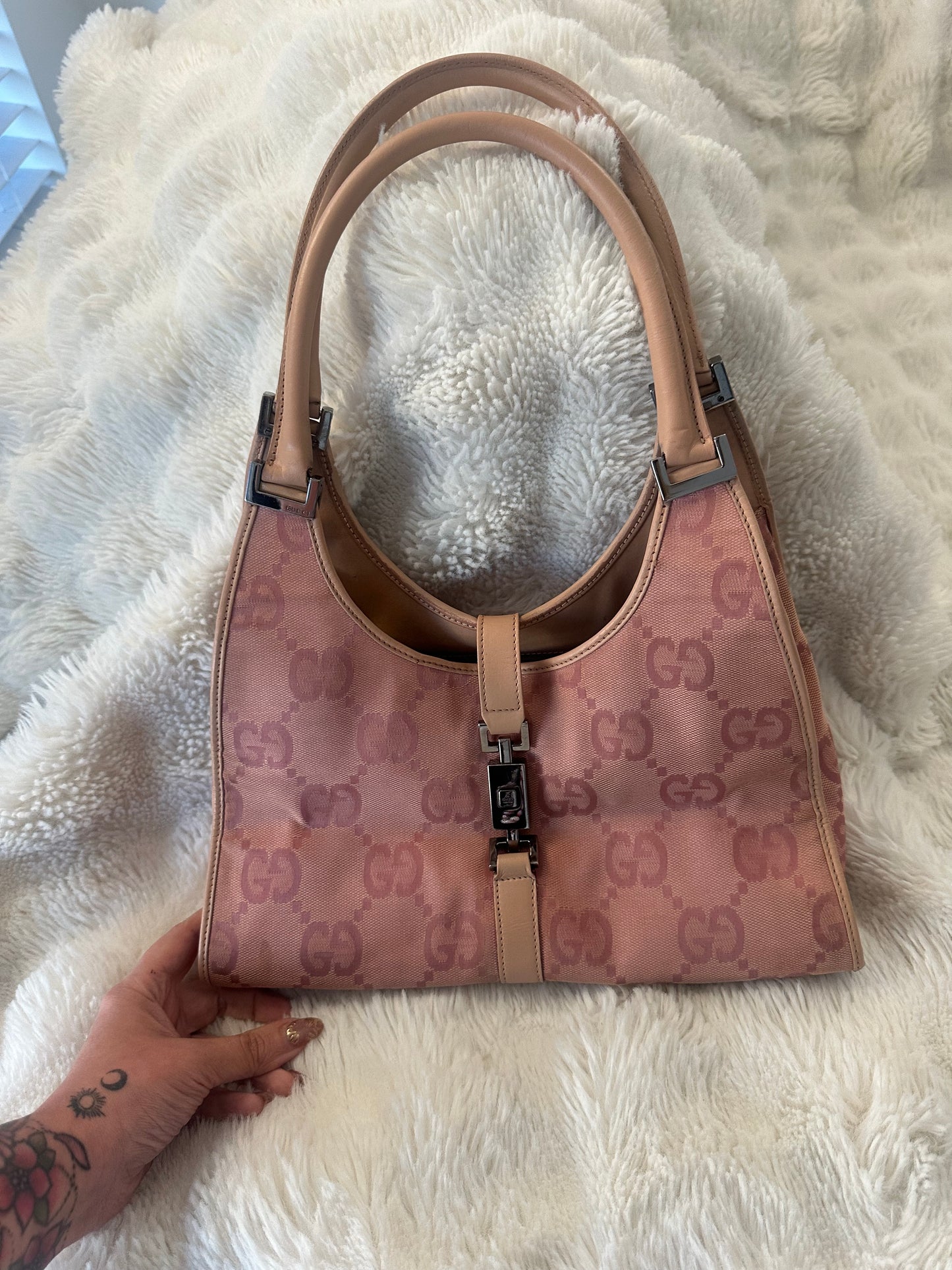GUCCI - Jackie vintage hobo bag pink