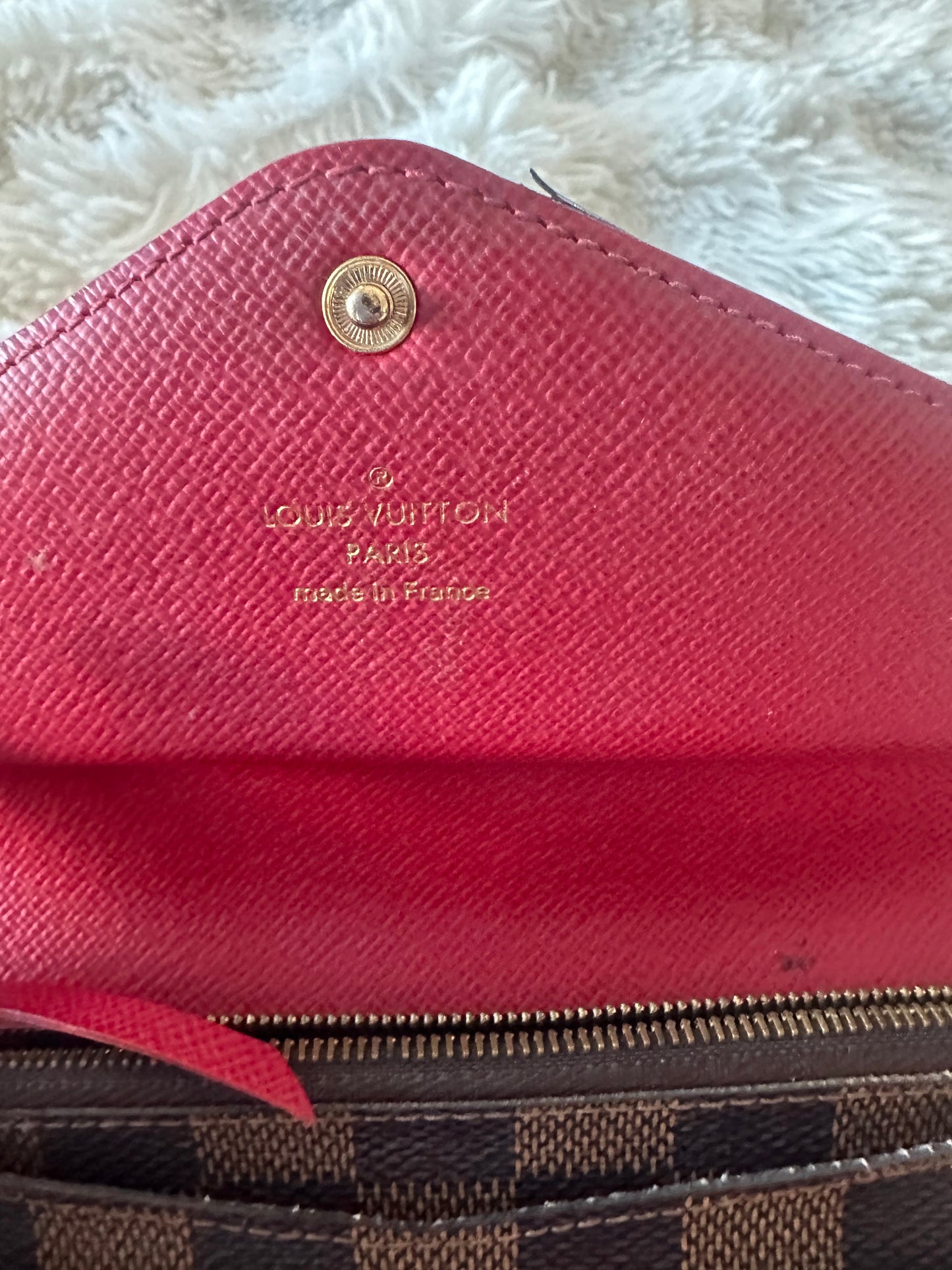 Louis Vuitton Damier Ebene wrap wallet with coin purse