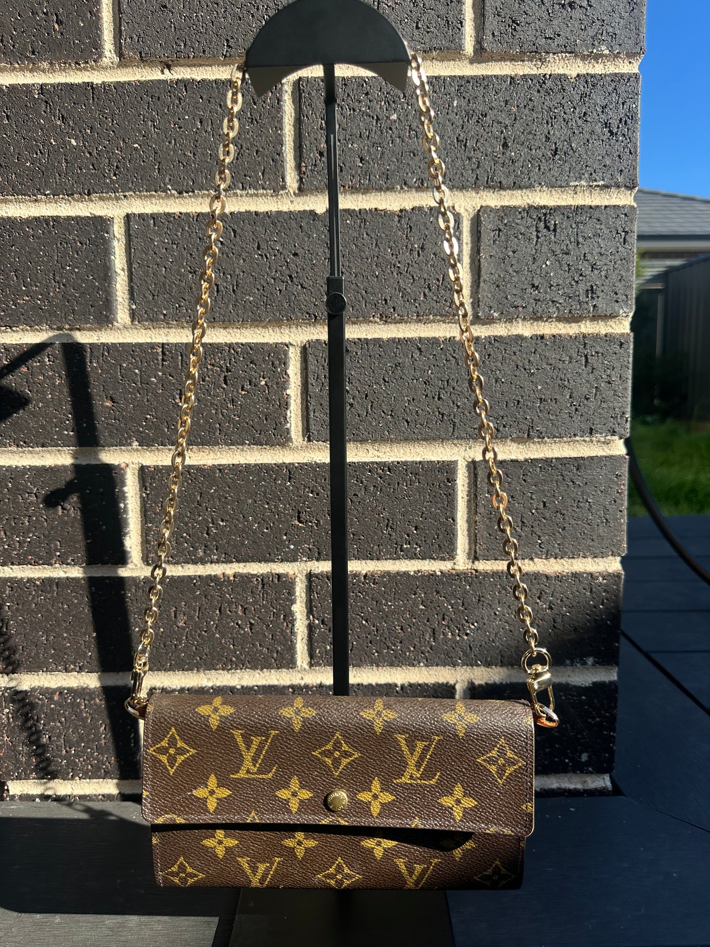 Louis Vuitton wallet on chain shoulder bag