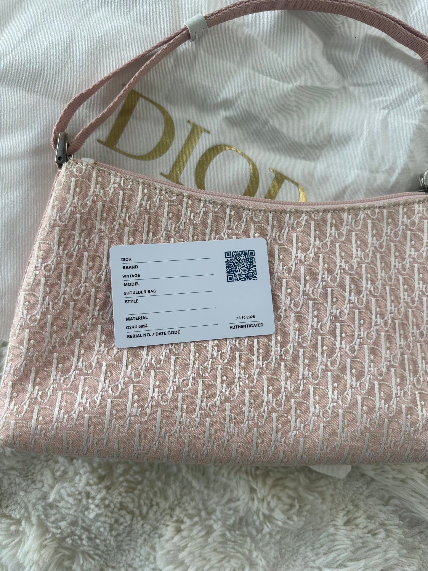 Dior Trotter Baby Pink Canvas bag