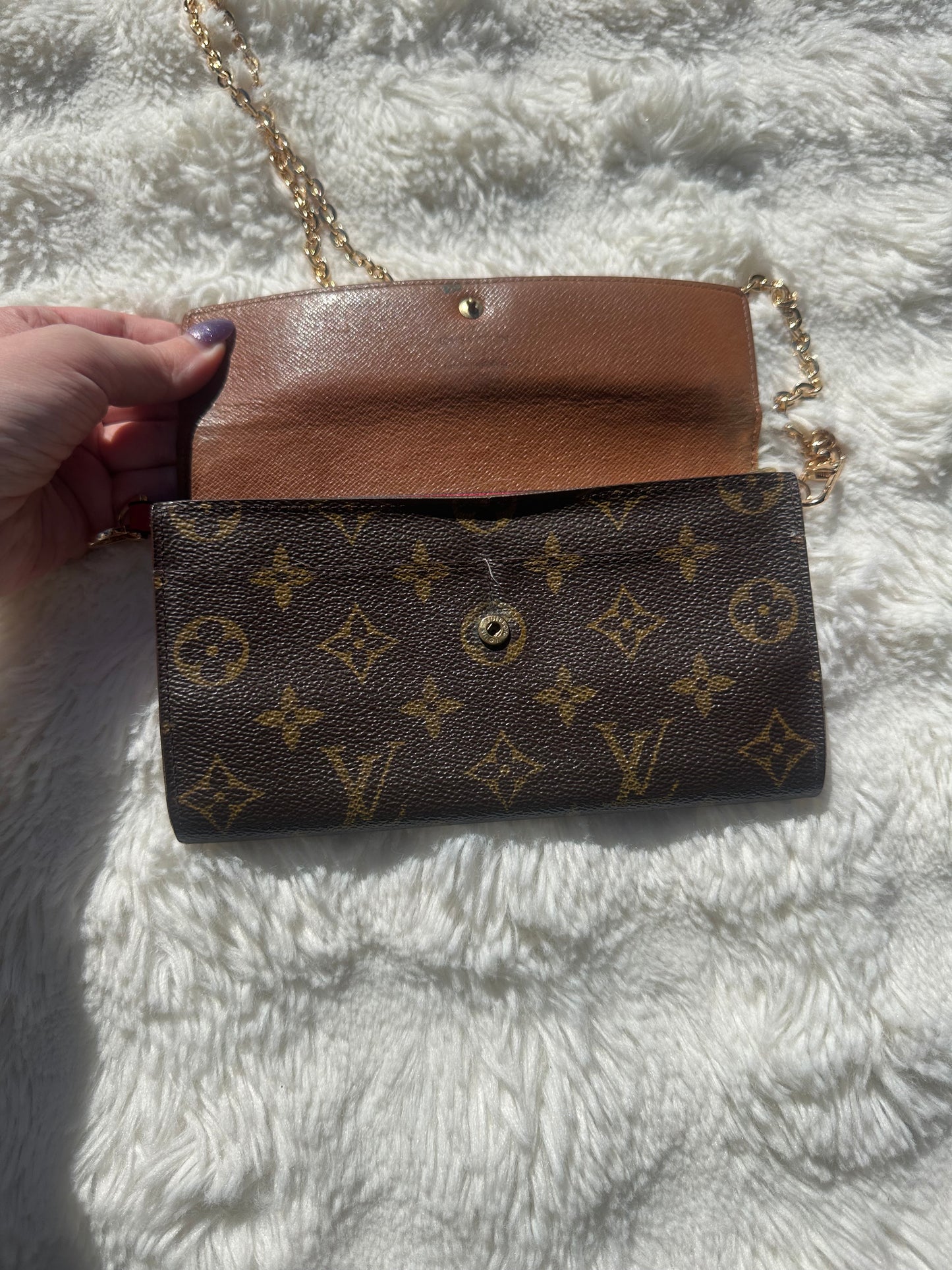 Louis Vuitton wallet on chain pochette bag