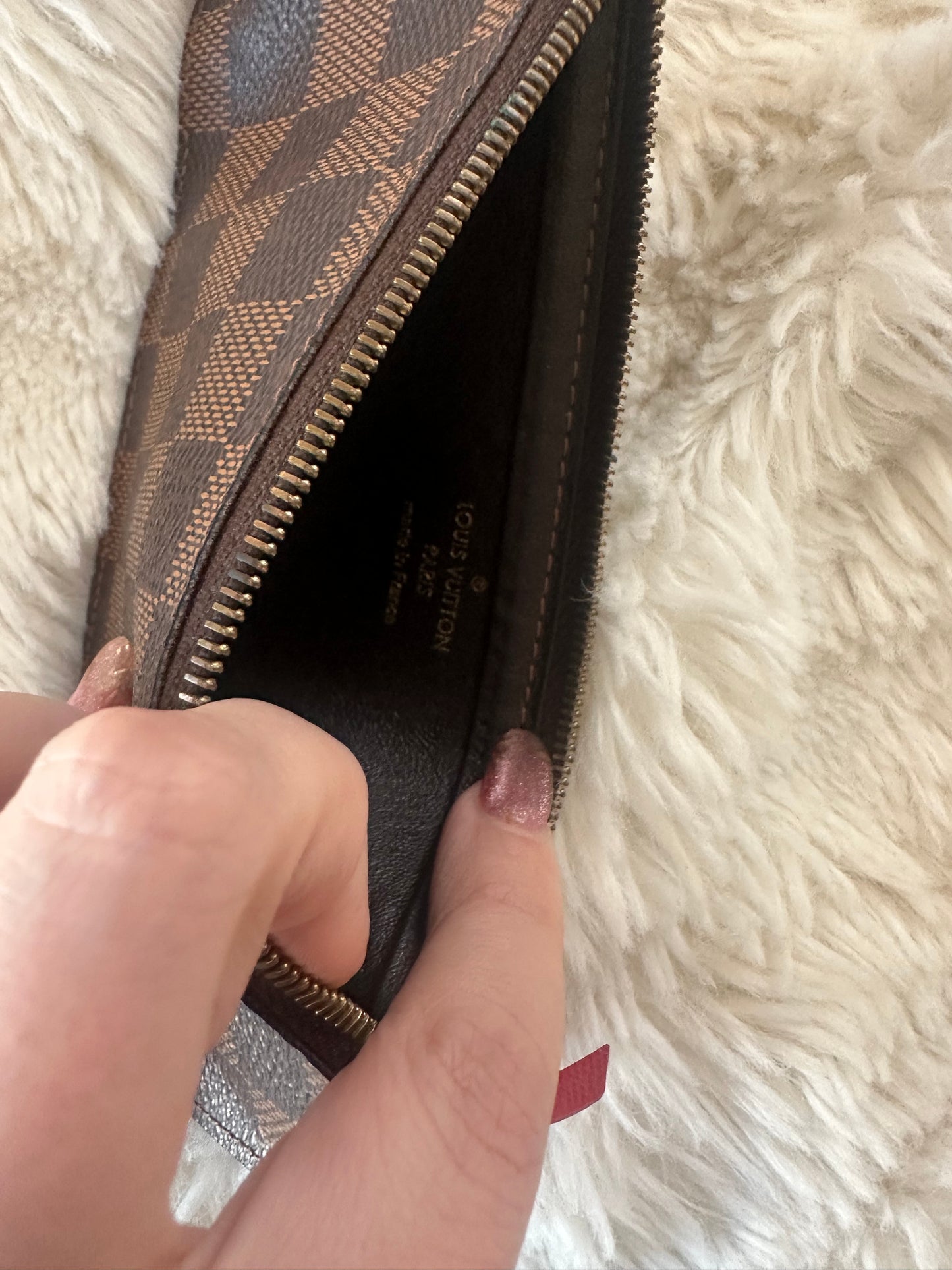 Louis Vuitton Damier Ebene wrap wallet with coin purse