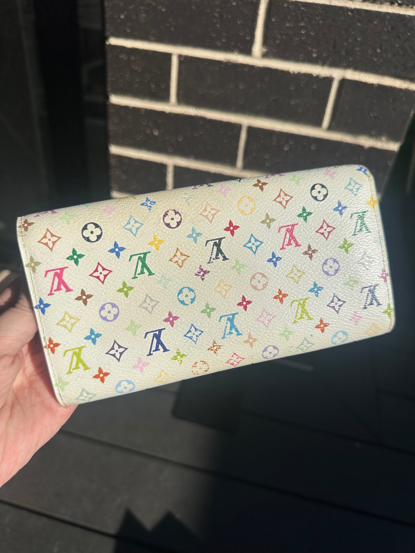 Louis Vuitton Murakami monogram multicolour limited edition wallet on chain crossbody bag