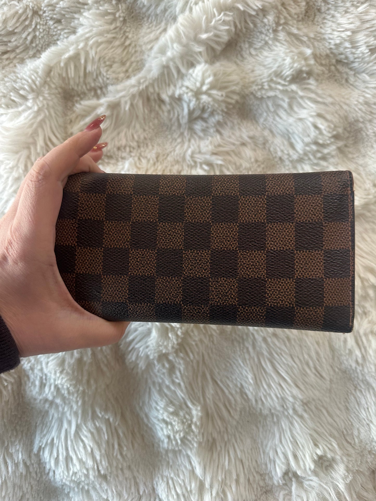 Louis Vuitton Damier Ebene wrap wallet with coin purse