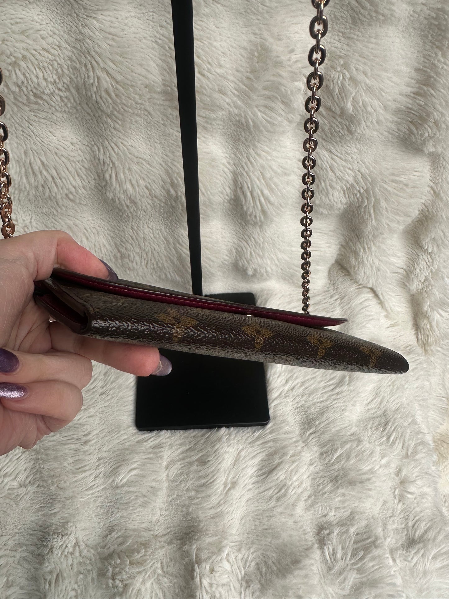 Louis Vuitton wallet on chain shoulder bag