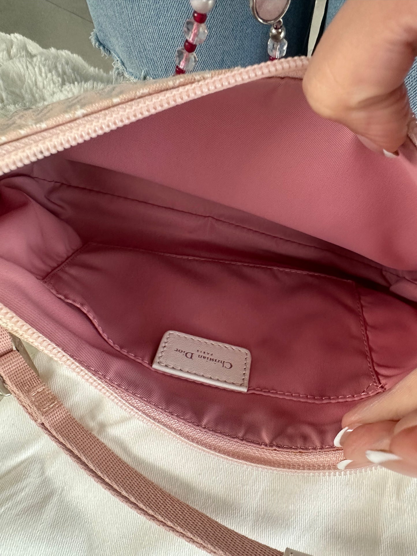 Dior Trotter Baby Pink Canvas bag