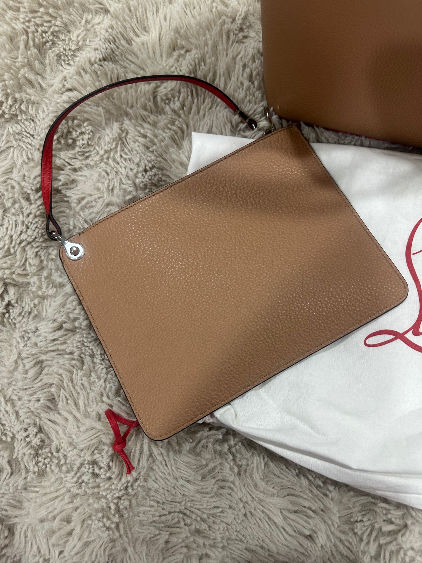 Christian Louboutin - Cabata tote bag in nude grain leather.