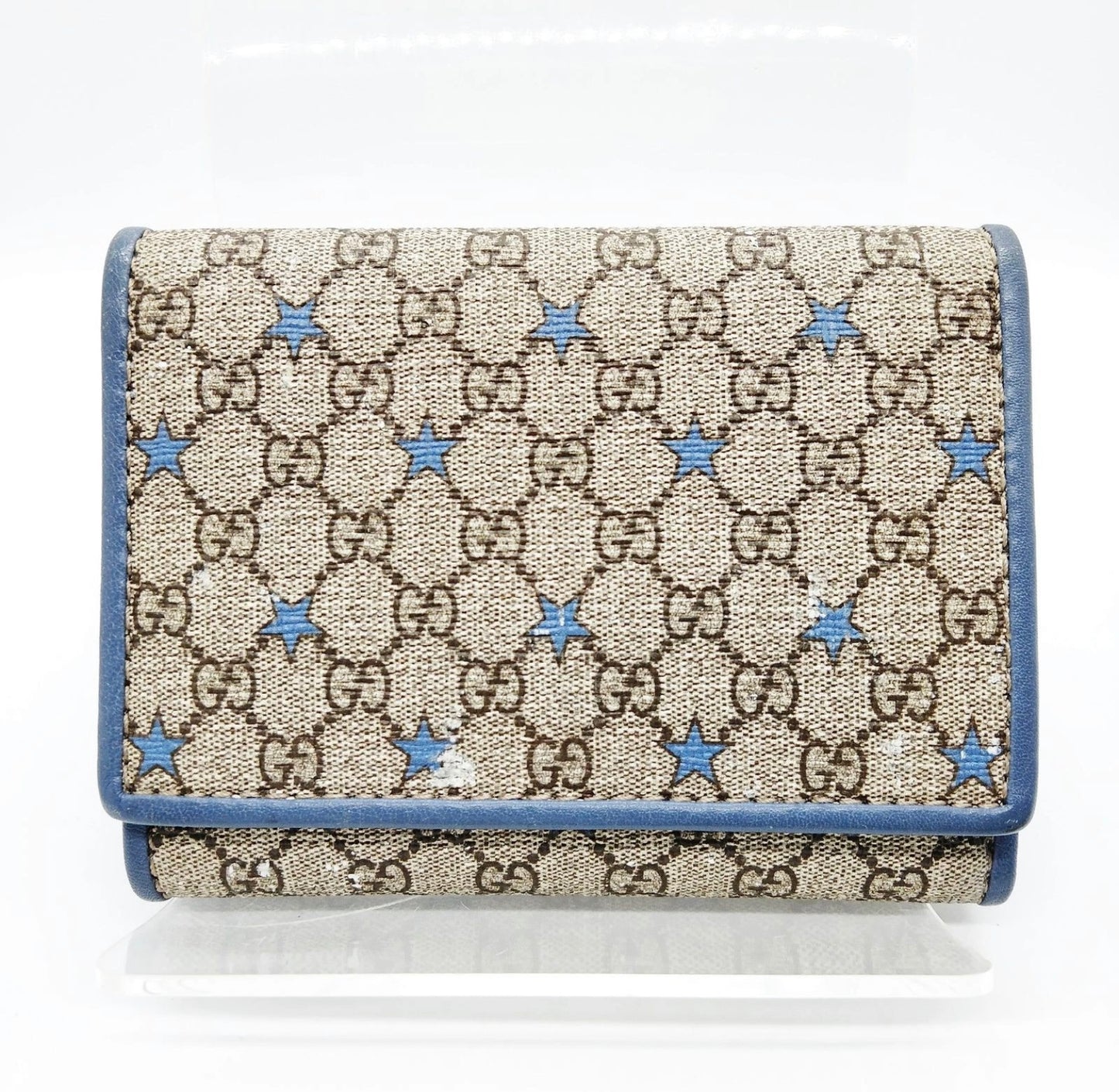 Gucci Wallet - star canvas wallet with chain