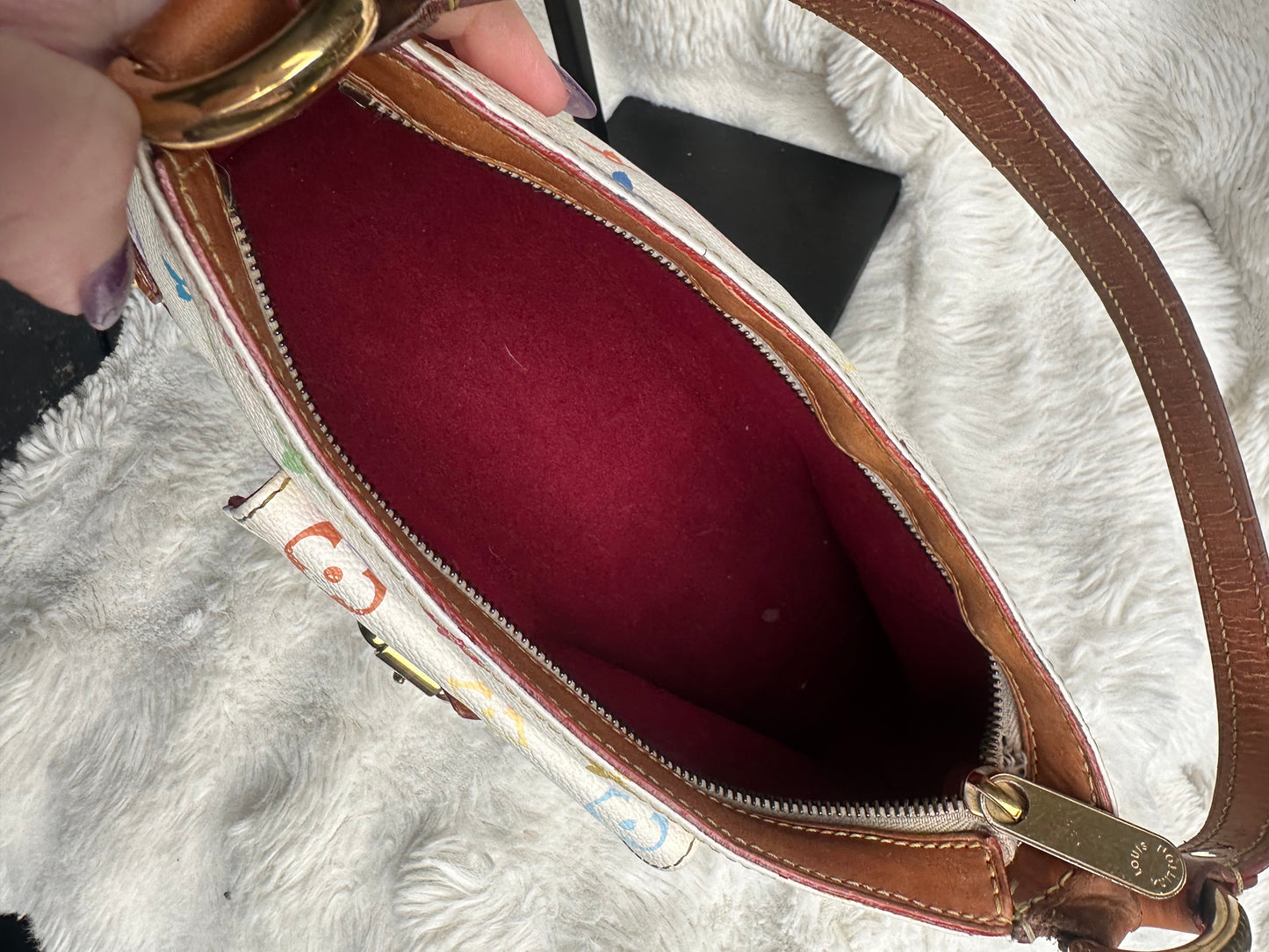 Louis Vuitton Takashi Murakami Eliza monogram multicolour limited edition 00’s shoulder bag
