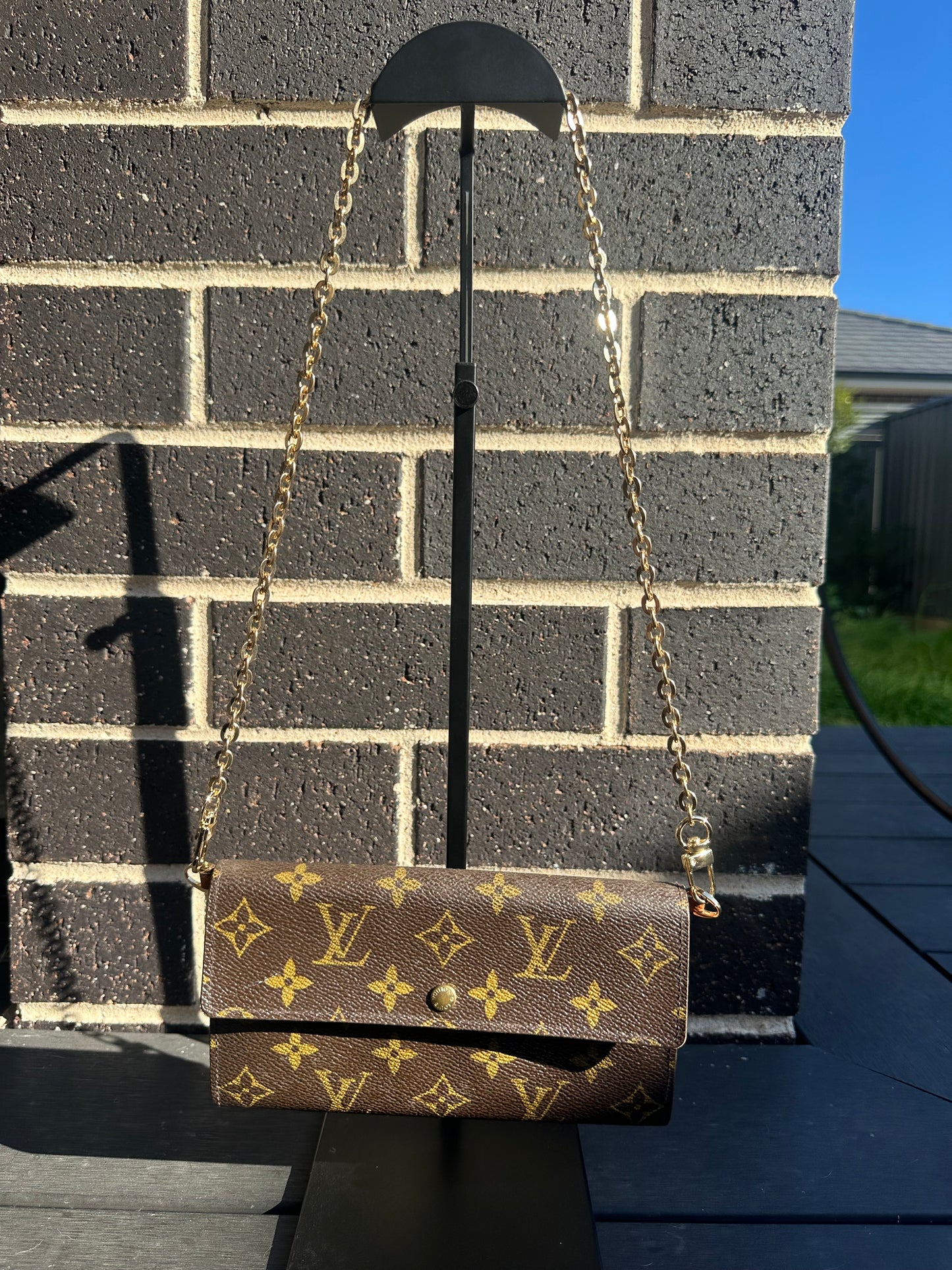 Louis Vuitton wallet on chain shoulder bag