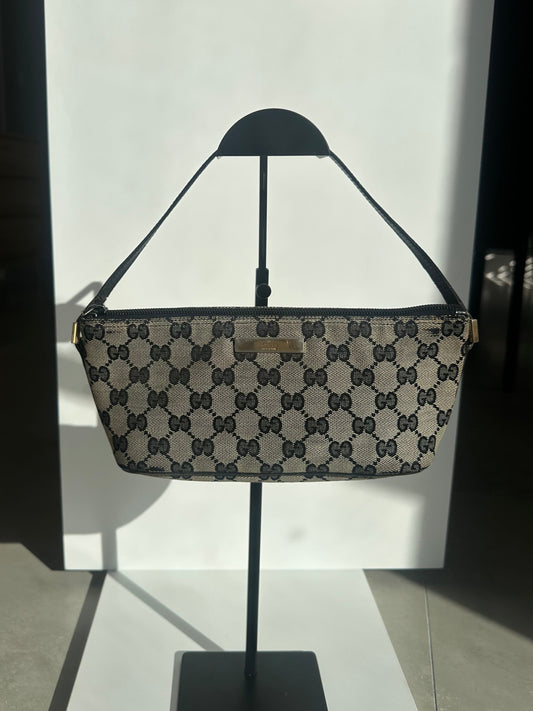 Gucci Boat Black Leather Pochette