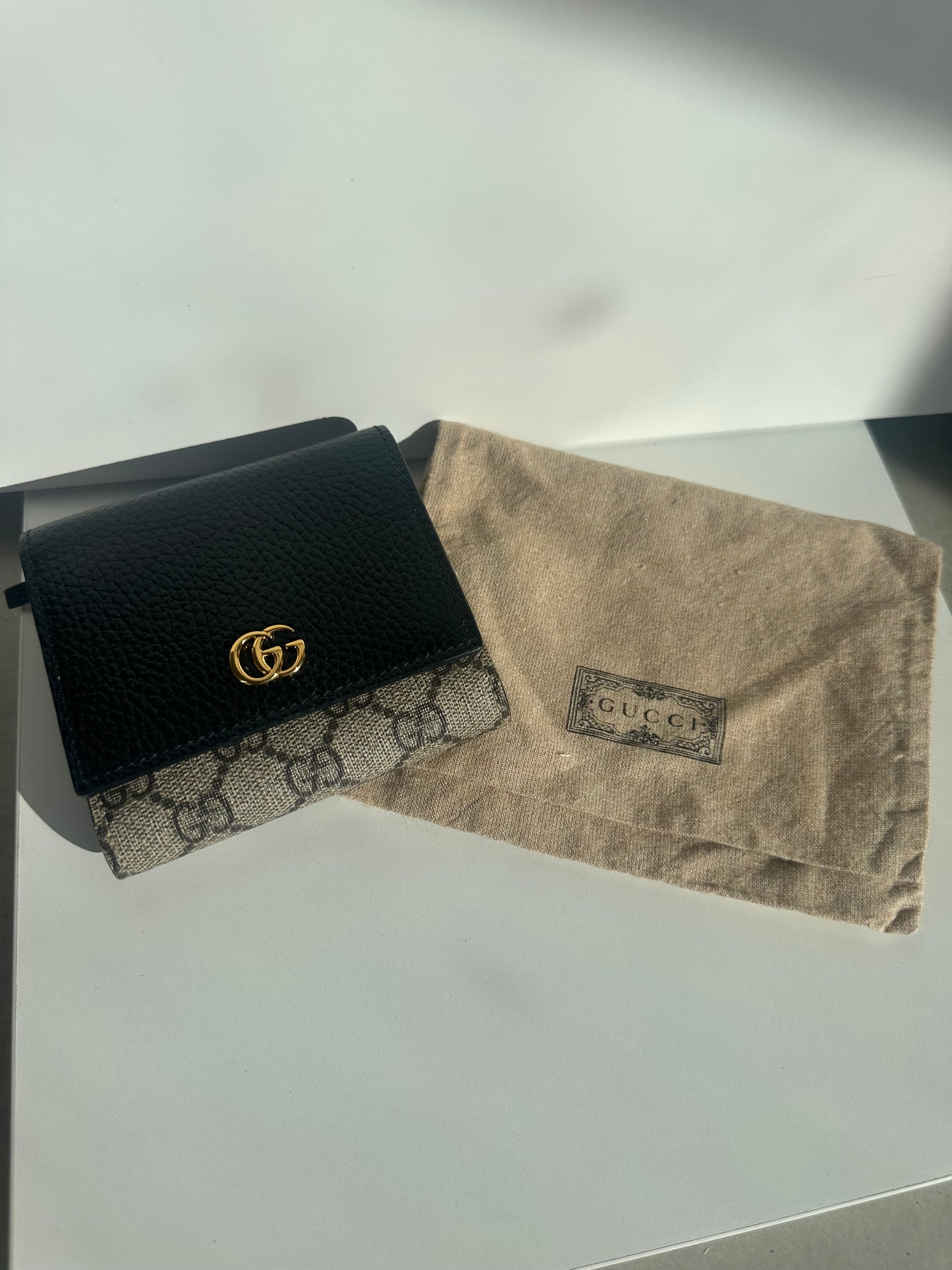 Gucci GG Marmont Bi colour Medium Wallet Black