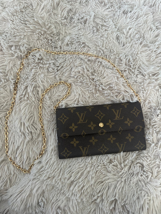 Louis Vuitton Sarah long wallet on chain crossbody