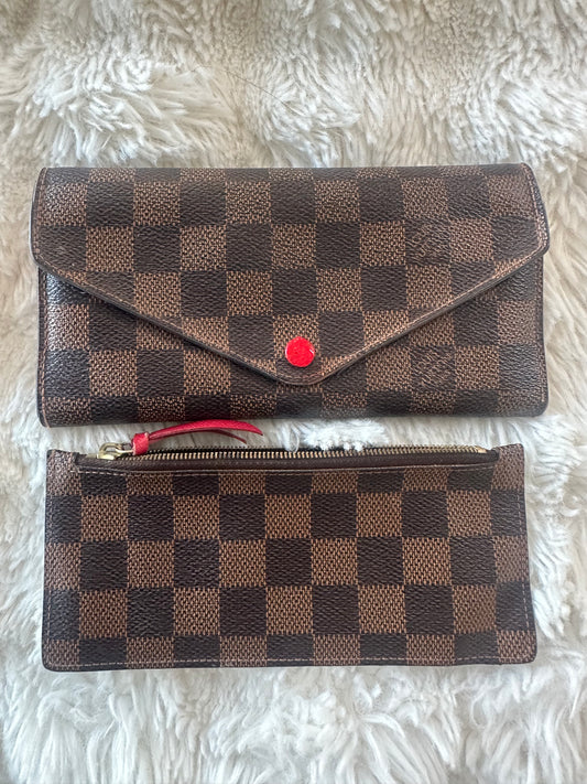 Louis Vuitton Damier Ebene wrap wallet with coin purse
