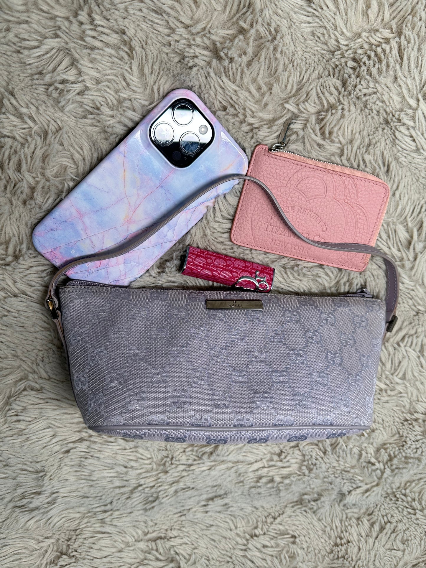 Lavender Gucci Boat Pochette